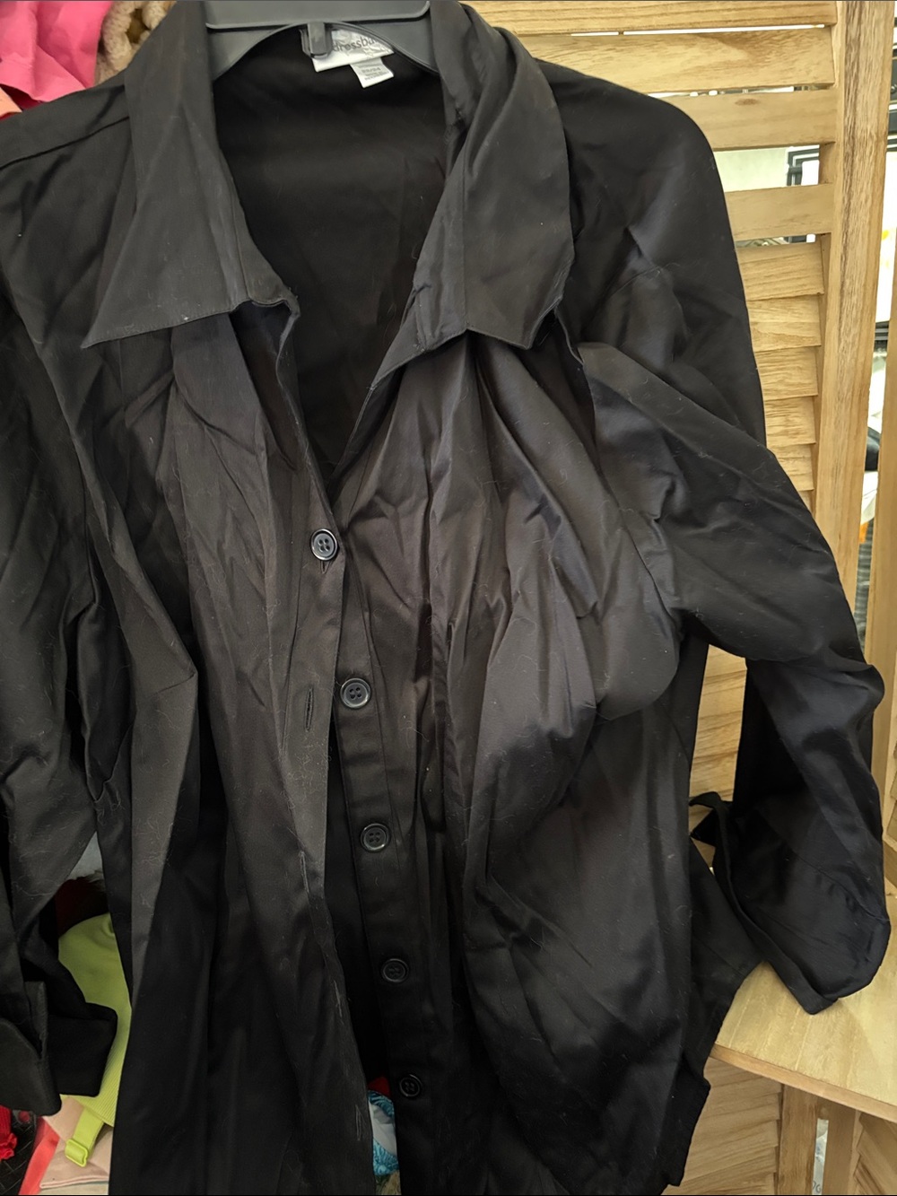 dressbarn Black Button-Front Women's Blouse 22/24
